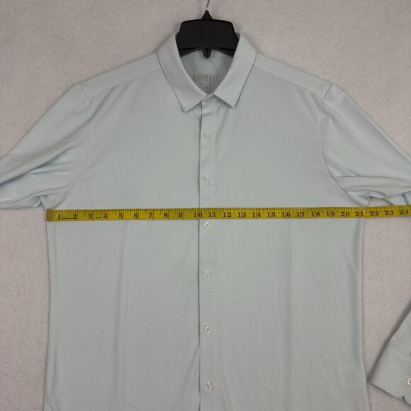 Barbell Apparel Motive Dress Shirt Mens M Light Blue Performance Stretch - Picture 4 of 11
